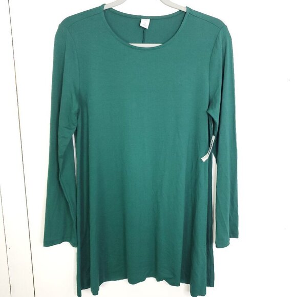 Old Navy Top Womens Medium Green Scoop Neck Basic Casual Stretchy New Tags - Picture 1 of 8
